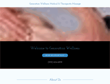 Tablet Screenshot of generationwellnessmassage.com